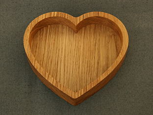 valentijn houten schaal hartvormig